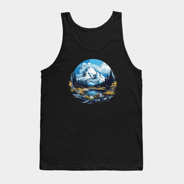 Nature Artwork Mountains Tank Top by vectrus